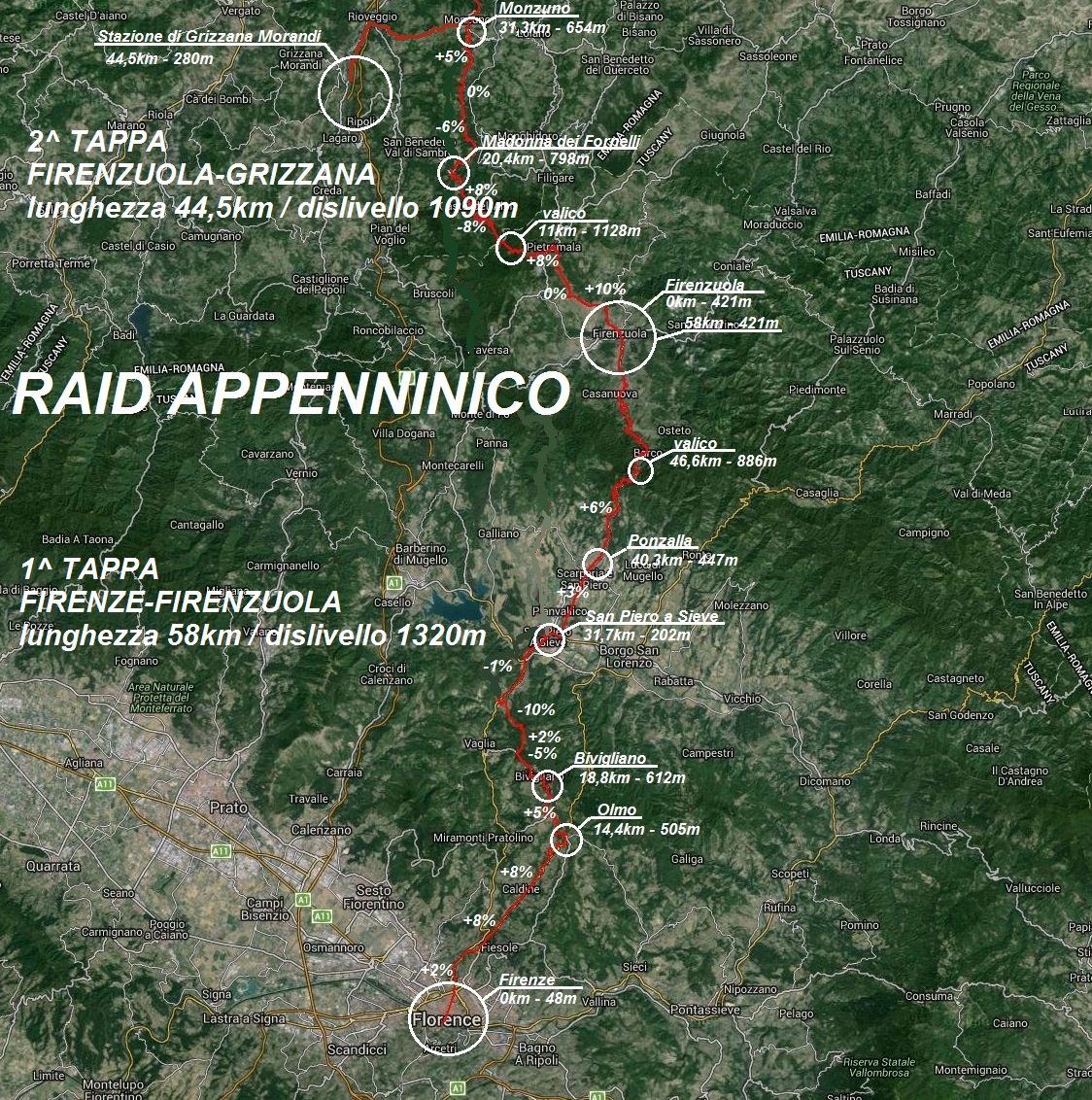 mappa Firenze-Bologna (2)